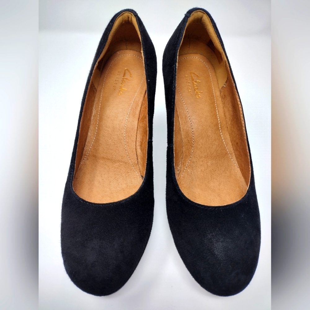 Clark's Black Heel Pump Shoes Women's Size 5.5